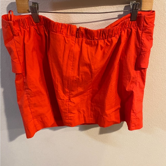 J. Crew Vibrant Orange Strapless Blouse Size 14 - Picture 2 of 4